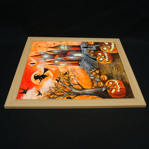 油絵 油彩 油彩画 絵 絵画 絵【ハロウィン】 油絵 油彩 油彩画 絵画【ハロウィン】 絵画 HR 通販 18402454