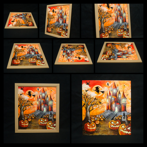 油絵 油彩 油彩画 絵 絵画 絵【ハロウィン】 油絵 油彩 油彩画 絵画【ハロウィン】 絵画 HR 通販 18402454