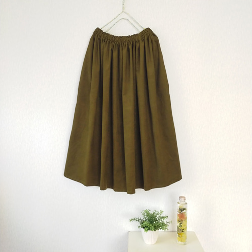 秋冬春】コーデュロイギャザースカート ✨選べるカラー•スカート丈