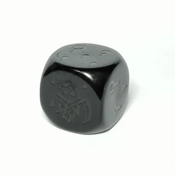 死神さん 黒 レーザー刻印 インクなし 6面 サイコロ ダイス その他雑貨