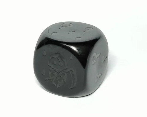 死神さん 黒 レーザー刻印 インクなし 6面 サイコロ ダイス その他雑貨