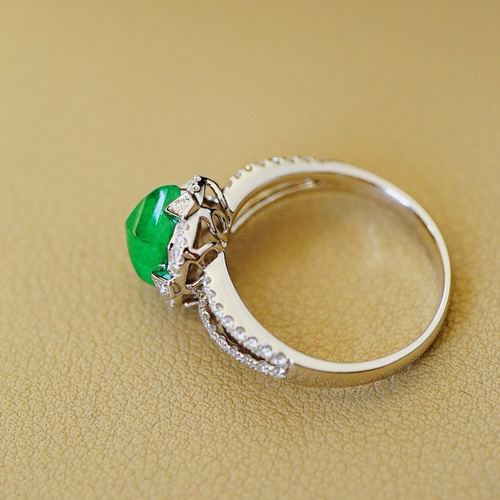 ムゾーグリーン」K18 天然エメラルド ダイヤモンド 春 並び無い 高貴 5