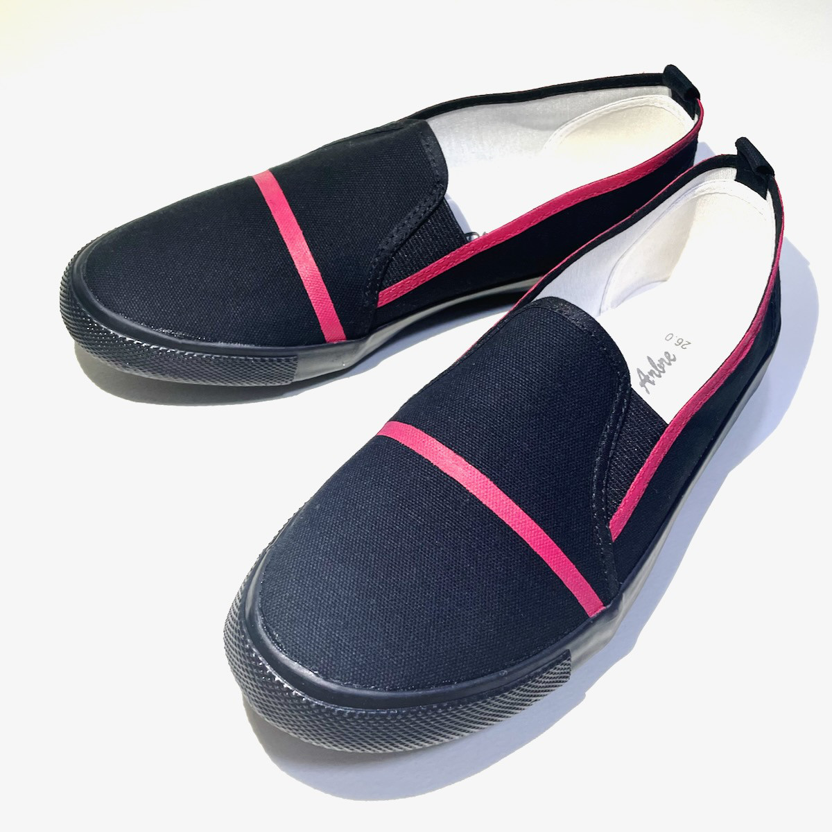 ブラバス風スリッポン (オールブラック)