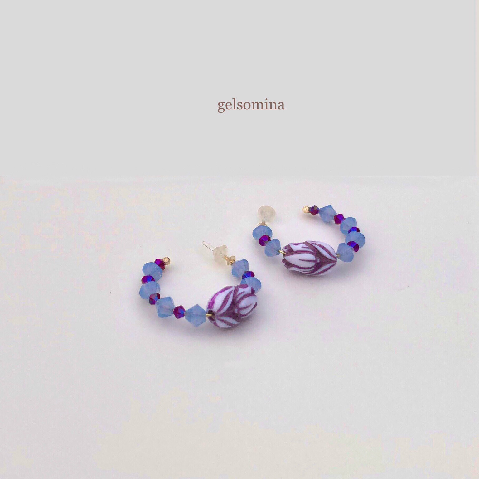 ★Amsterdam | tulip mauve ★ ピアス 両耳