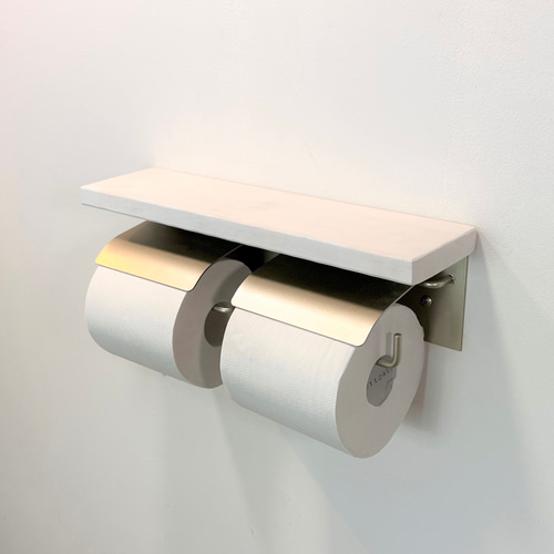 ゴールド　トイレットペーパーホルダー　２連 トイレットペーパーホルダー 2連 縦 ペーパーホルダー 真鍮