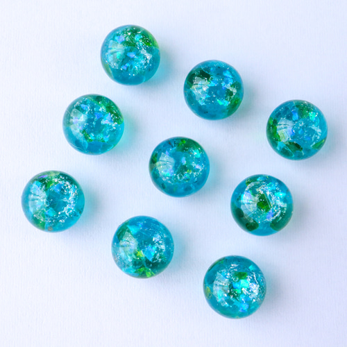 地球 》宝石惑星のフォークリング 天然石 ネオンブルーアパタイト