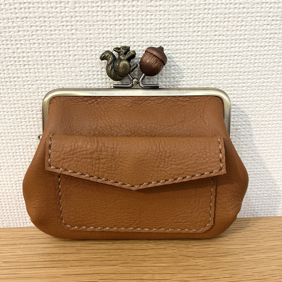 ぱかっと開くとお部屋が3つの親子がまぐち♪外ポッケが付いた