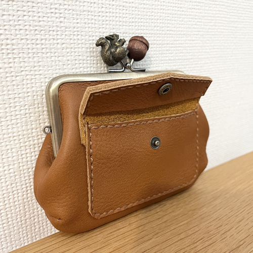 ぱかっと開くとお部屋が3つの親子がまぐち♪外ポッケが付いた