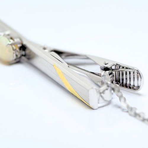 9×7 オパール/蛋白石 RHP 天然石ネクタイピン - La fête