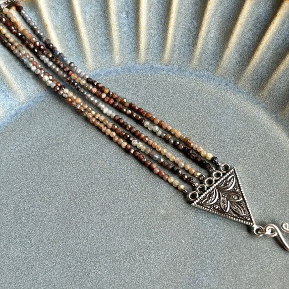 サファイアのエスニック風ブレスレット/sv925 6枚目の画像