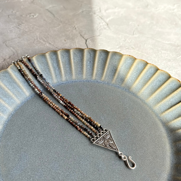 サファイアのエスニック風ブレスレット/sv925 4枚目の画像