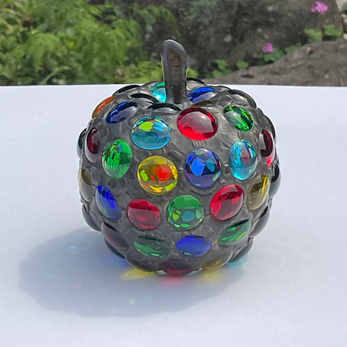 手のひらりんごのステンドグラス5個セット その他インテリア雑貨