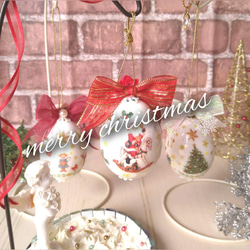 送料無料】クリスマス☆オーナメント＊エッグアート☆クリスマスツリー