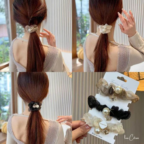 ビジュー付き キラキラ シュシュ シュシュ lua Citron 通販 18403350