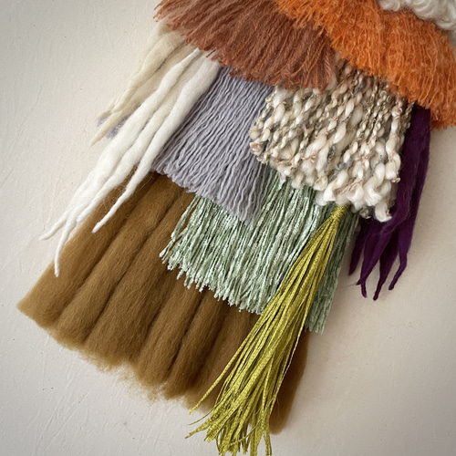 一点もの】流木ウィービングタペストリー『primitive, r.』