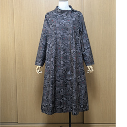 SOLD 着物リメイク ワンピース 大島紬 L-LL ワンピース さらあお 通販