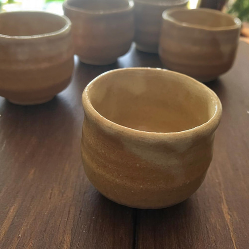 萩焼萩殿窯猪口 煎茶碗5客 湯呑み antique art nozomi 通販 18403591