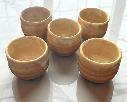 萩焼萩殿窯猪口 煎茶碗5客 湯呑み antique art nozomi 通販 18403591