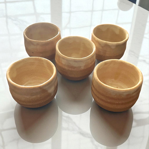 萩焼　煎茶碗セット 煎茶道具 煎茶器 煎茶器セット 萩焼 粉引 椿秀窯 湯のみ 5客 宝瓶 急須