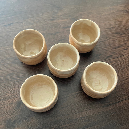 萩焼萩殿窯猪口 煎茶碗5客 湯呑み antique art nozomi 通販 18403591