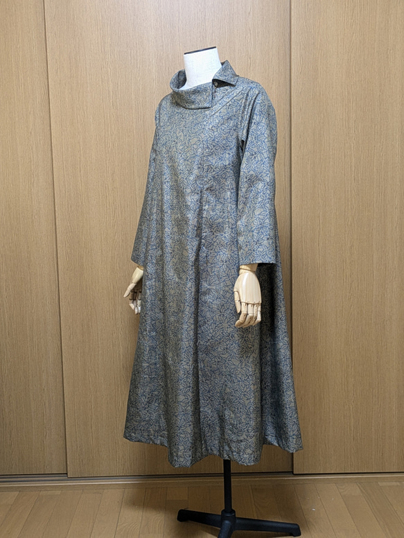 SOLD 着物リメイク ワンピース 大島紬 M〜L ワンピース さらあお 通販