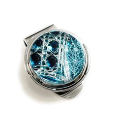 「上昇気流」東京切子ゴルフマーカー　幸運守護　ダークブルー 2枚目の画像