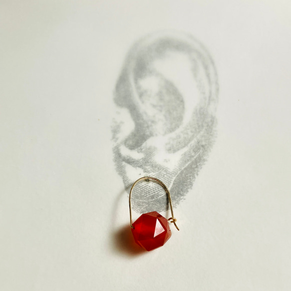 fruitfulness　実り　K１４gf Uフックピアス　 4枚目の画像