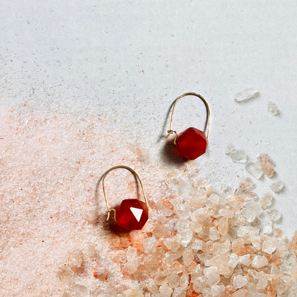 fruitfulness　実り　K１４gf Uフックピアス　 5枚目の画像