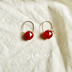 fruitfulness　実り　K１４gf Uフックピアス　 2枚目の画像