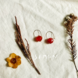 fruitfulness　実り　K１４gf Uフックピアス　 3枚目の画像