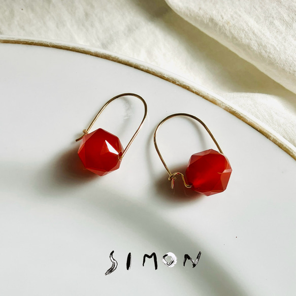 fruitfulness　実り　K１４gf Uフックピアス　 6枚目の画像