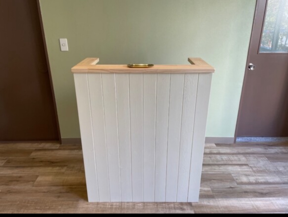 【コの字】カウンター　スリム　受付　幅70cm×高さ105×奥行き38cm