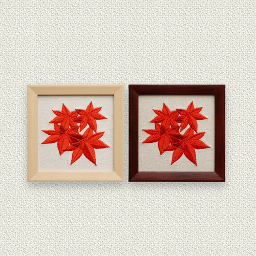 二十四節気飾り「紅葉」小雪 インテリア刺繍額 その他インテリア雑貨