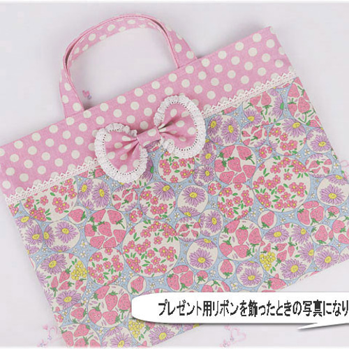 限定販売】レッスンバッグ 5点 セット 入園 入学 グッズ | イチゴ柄