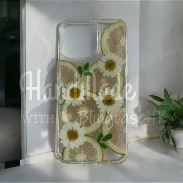 送料無料 フルーツ 本物の花 押し花ドライフラワー 樹脂 iPhone 16 全  