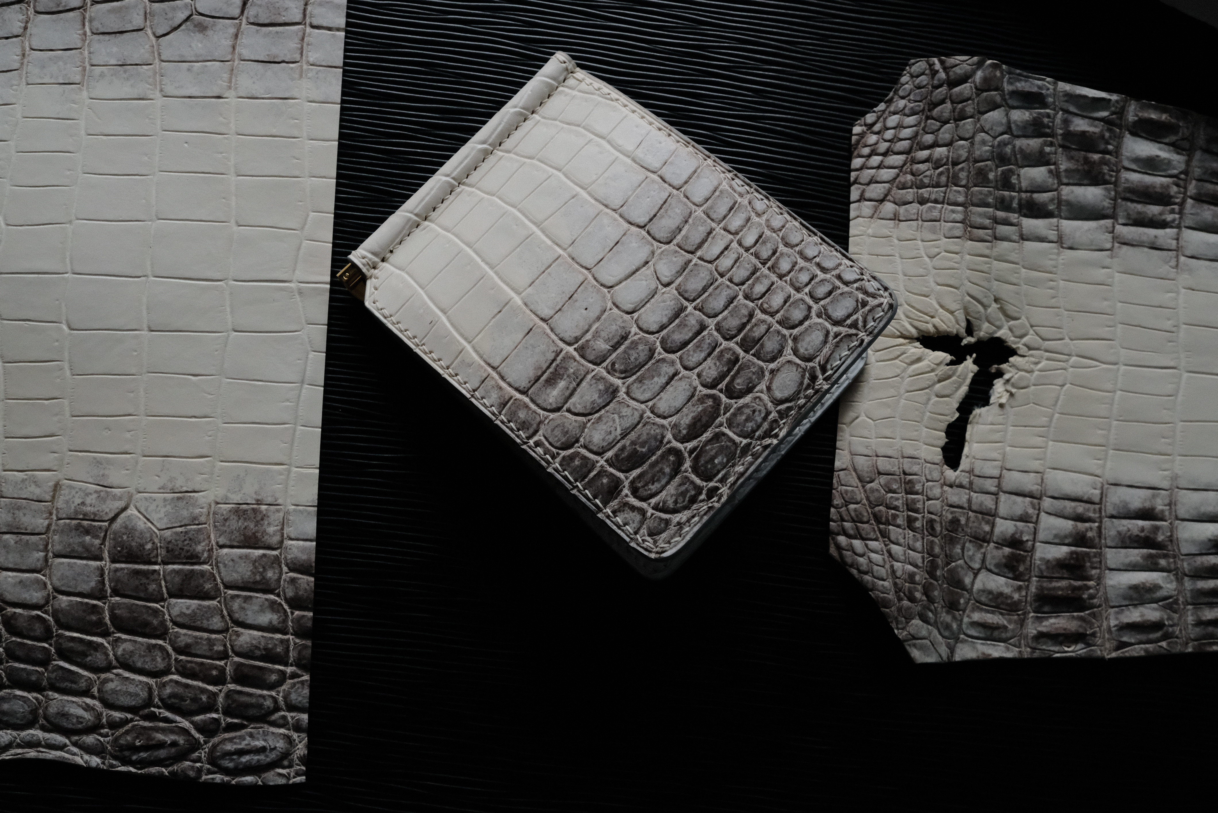 高級ヒマラヤタロコダイルのマネークリップ手縫いマネークリップ