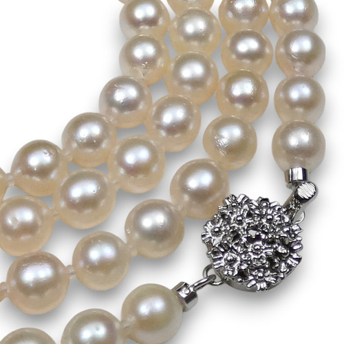 アコヤ本真珠 ロングネックレス 約 6.5-7.0mm 真珠 パール