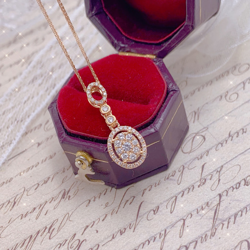 天然ダイヤモンドペンダントk18 ネックレス・ペンダント パール大好き  