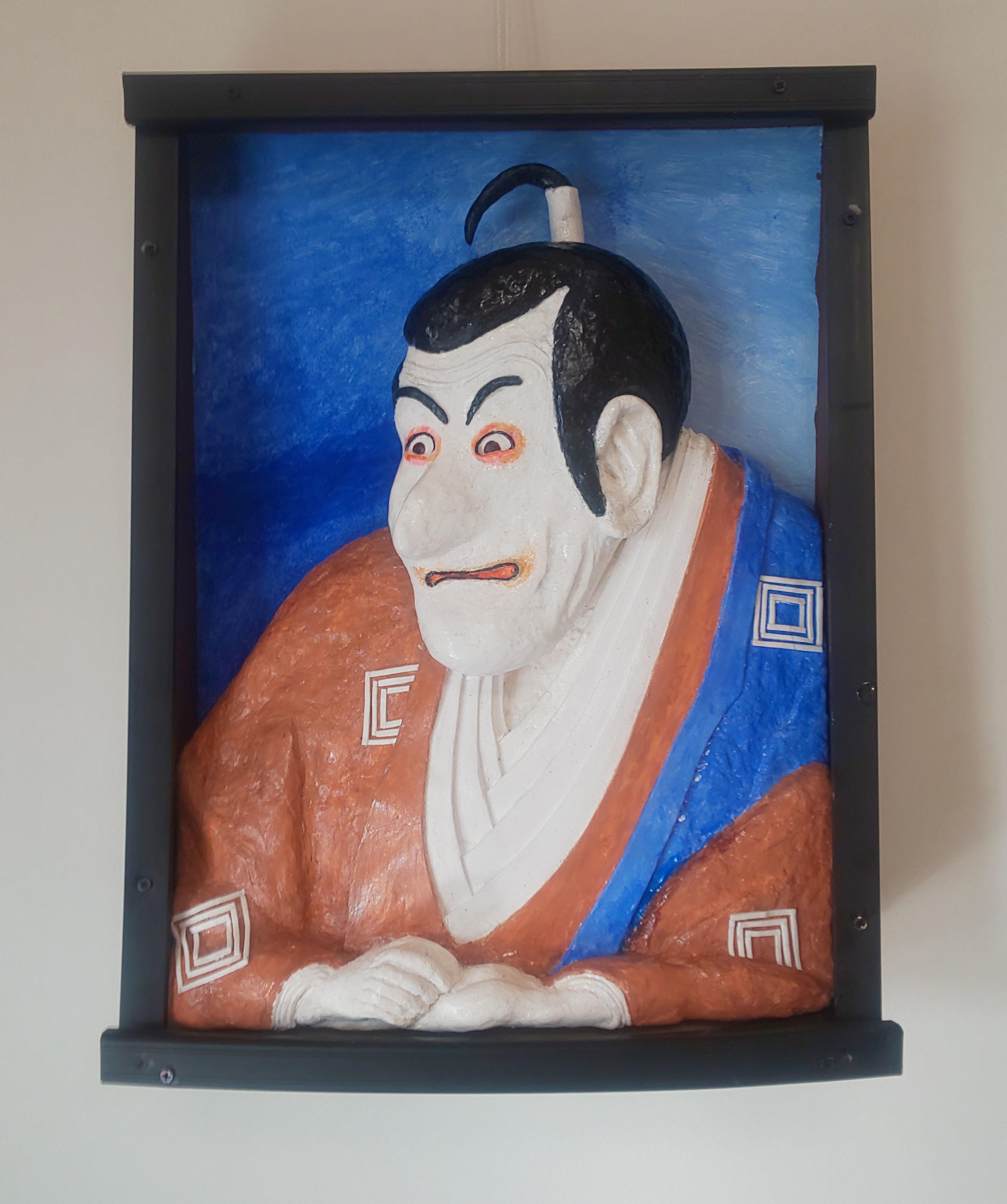 立体絵画の「浮世絵名人写楽が描いた、歌舞伎名人市川鰕蔵」 立体絵画の「浮世絵名人写楽が描いた、歌舞伎名人市川鰕蔵」