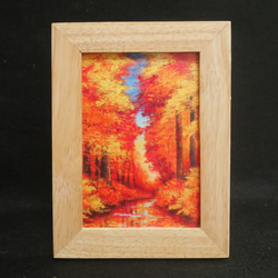 紅葉と和紙ハンドメイド美品絵画額 紅葉・もみじ 絵画 の