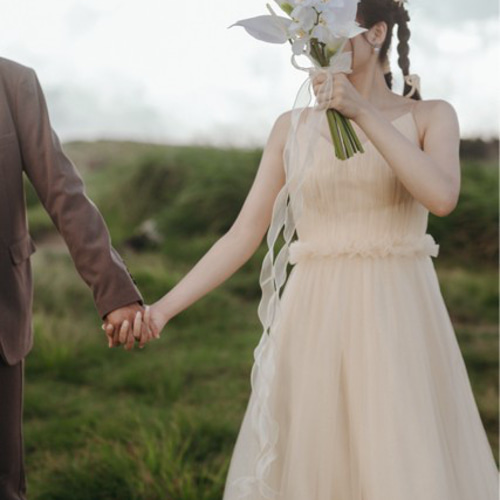 実例写真！カラードレス パーティードレス キャミソール Vネック  