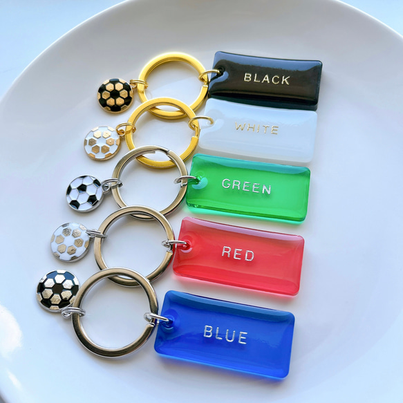 名入れ 文字入れ】サッカー＊部活キーホルダー＊レジンキーホルダー