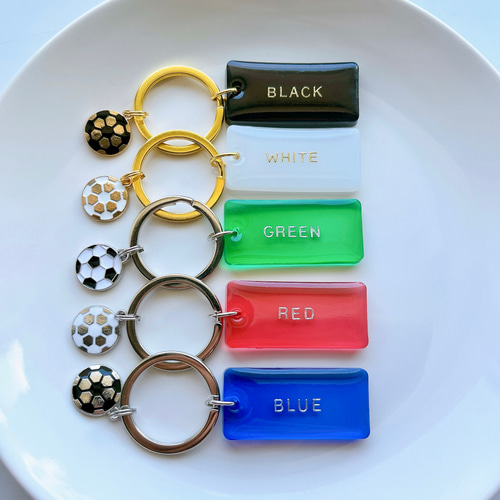 名入れ 文字入れ】サッカー＊部活キーホルダー＊レジンキーホルダー