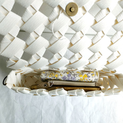 【8色より選べる】大人かごバッグ スマホ ショルダー クラッチ  2way  ギフトにもおすすめ 7枚目の画像