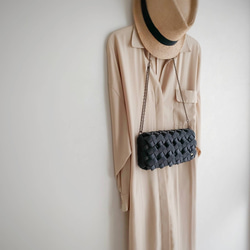 【8色より選べる】大人かごバッグ スマホ ショルダー クラッチ  2way  ギフトにもおすすめ 2枚目の画像