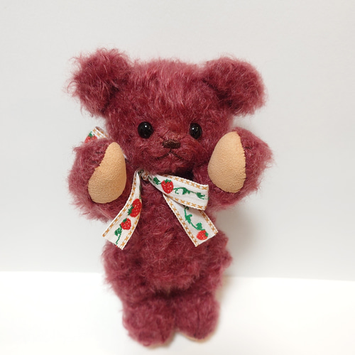 ストロベリージャムモヘア テディベア 19cm ぬいぐるみ yukumao 通販