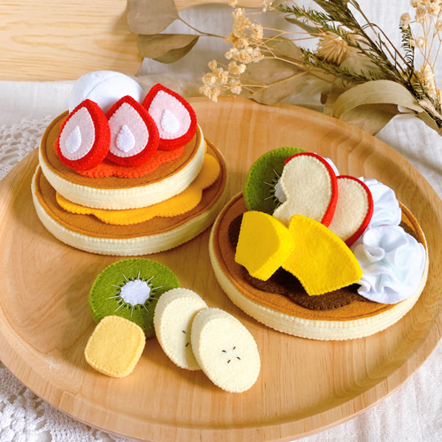 フェルトのパンケーキセット おもちゃ・人形 kasumisou.handmade