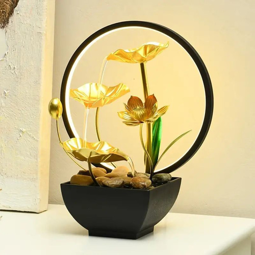卓上噴水 噴水 お花 おしゃれ USB オーナメント 置物 芝生 装飾 新築
