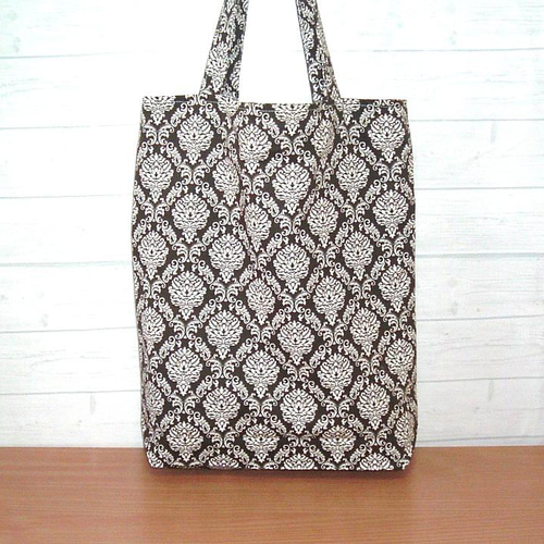 200円割引セール】ダマスク柄の肩がけトートバッグA4サイズ  