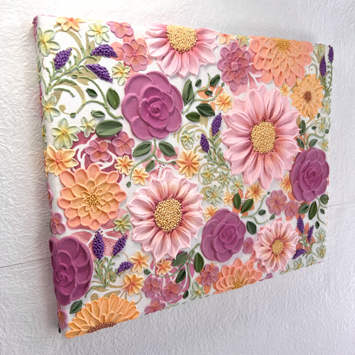 テクスチャーアート 絵画 アートパネル フラワーアート インテリア